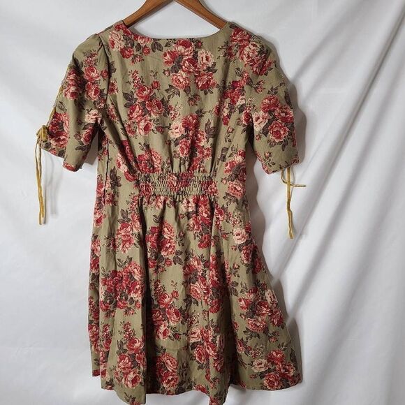 Axes Femme Japanese Fairycore Cottagecore Anime Romantic Floral Mini Dress‎ sz M - Picture 4 of 4
